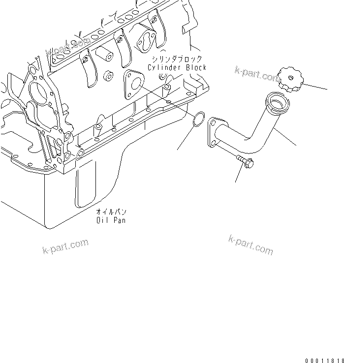 Komatsu parts book diagram for SAA4D102E-2G-4 S/N 26274903-UP: CYLINDER BLOCK COVER (OIL FILLER)(#26317765-)