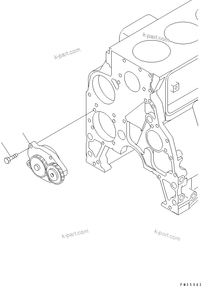 Komatsu parts book diagram for SAA4D102E-2G-4 S/N 26274903-UP: OIL PUMP(#26277757-)