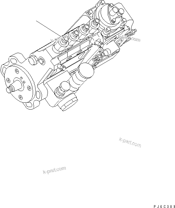 Komatsu parts book diagram for SAA4D102E-2G-4 S/N 26274903-UP: FUEL INJECTION PUMP (SUPER NOISE SUPPRESSION SPEC.)(#26317765-)