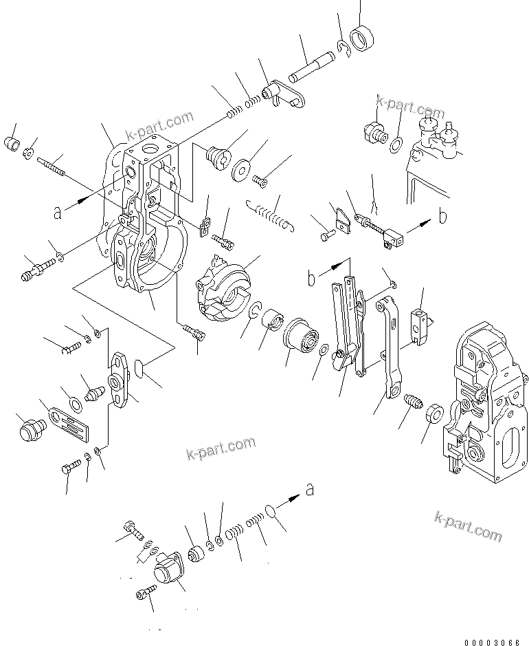 Komatsu parts book diagram for SAA4D102E-2G-4 S/N 26274903-UP: FUEL INJECTION PUMP (GOVERNOR) (1/3) (INNER PARTS)(#26317765-)