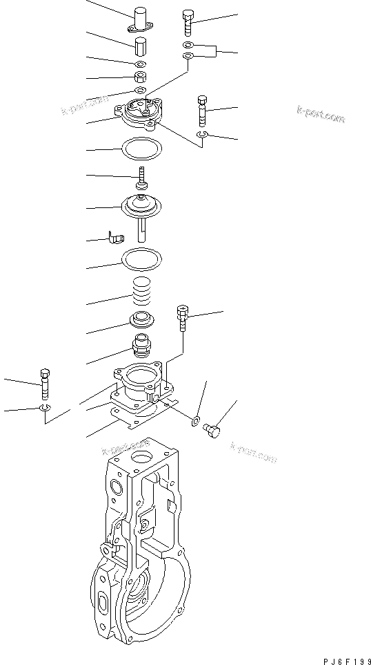 Komatsu parts book diagram for SAA4D102E-2G-4 S/N 26274903-UP: FUEL INJECTION PUMP (GOVERNOR) (2/3) (INNER PARTS)(#26317765-)