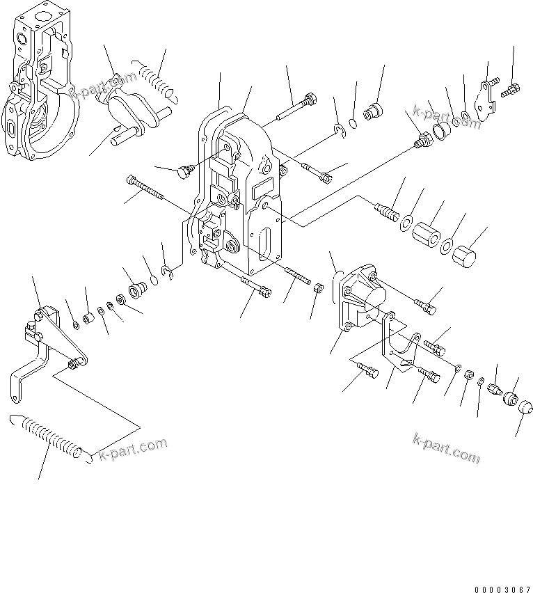Komatsu parts book diagram for SAA4D102E-2G-4 S/N 26274903-UP: FUEL INJECTION PUMP (GOVERNOR) (3/3) (INNER PARTS)(#26317765-)