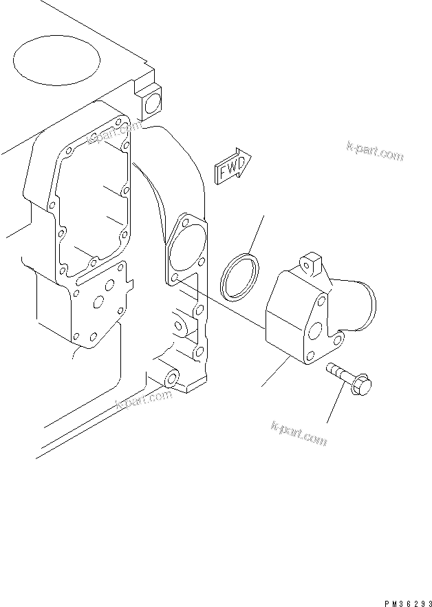 Komatsu parts book diagram for SAA4D102E-2G-4 S/N 26274903-UP: WATER CONNECTOR(#26300902-)