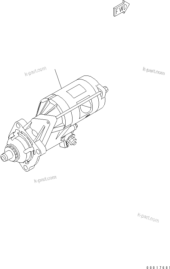Komatsu parts book diagram for SAA4D102E-2G-4 S/N 26274903-UP: STARTING MOTOR (5.5KW)