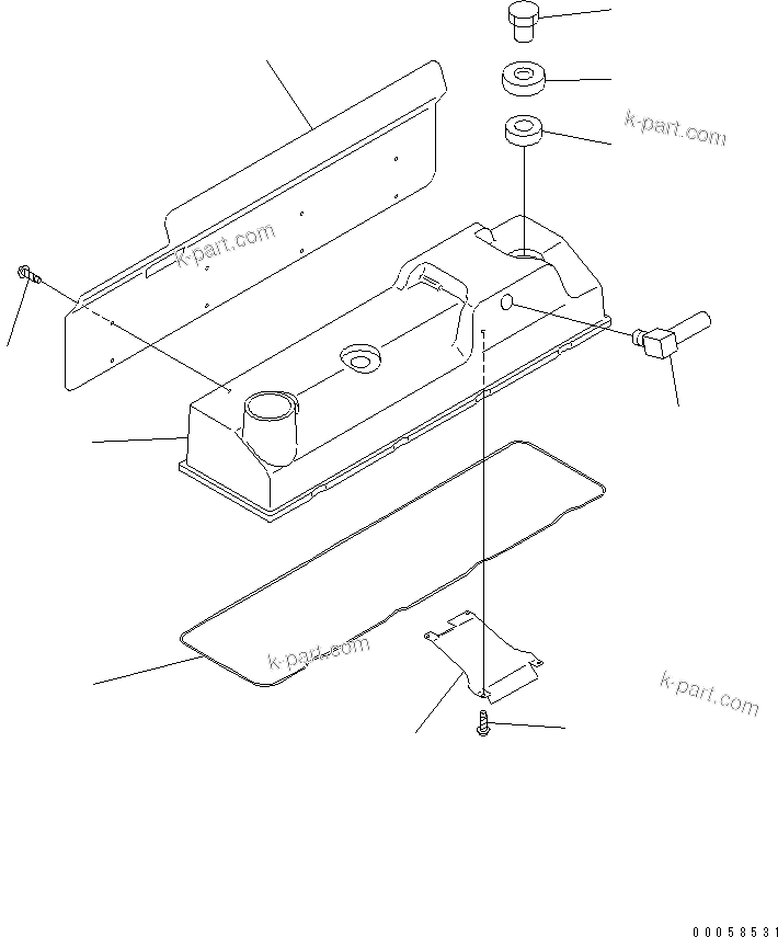 Komatsu parts book diagram for SAA4D95LE-5A S/N 500001-UP: HEAD COVER