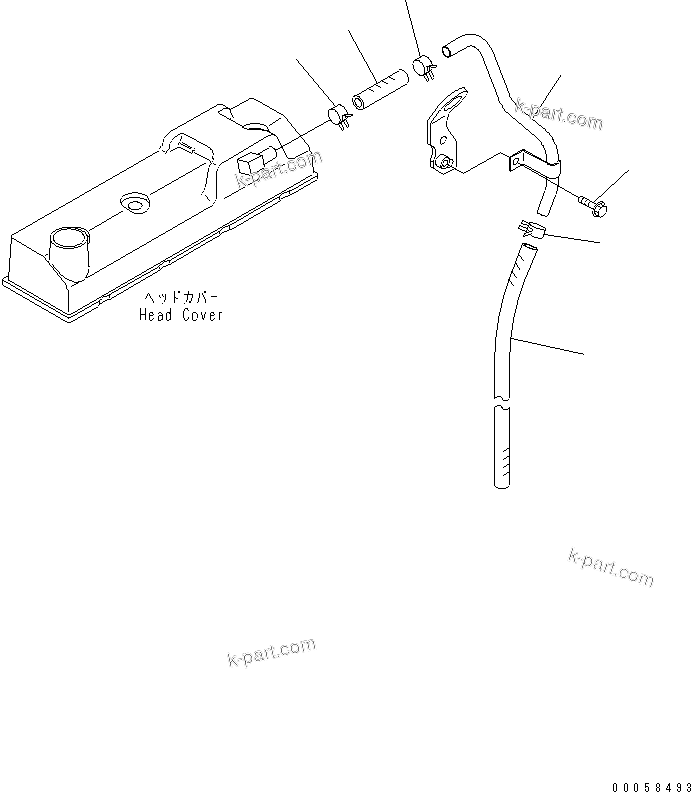 Komatsu parts book diagram for SAA4D95LE-5A S/N 500001-UP: BREATHER