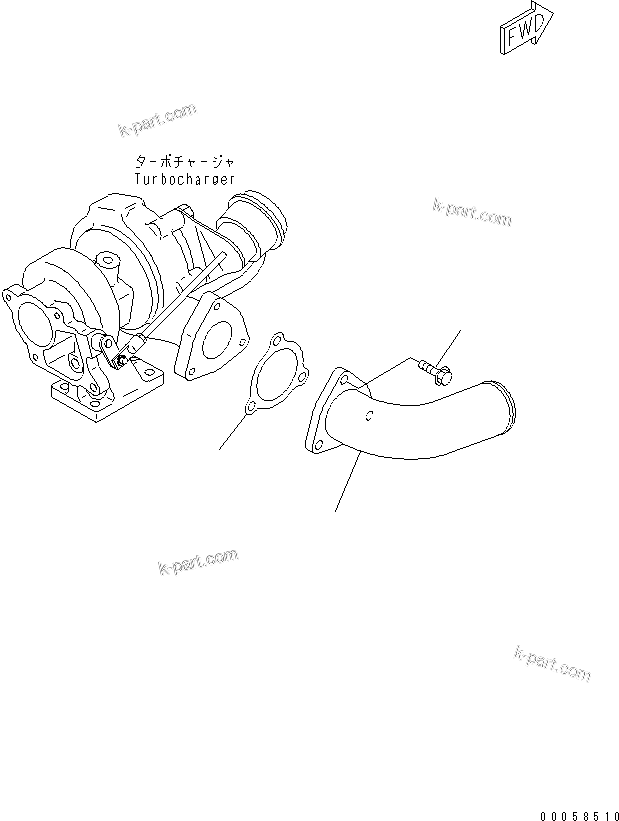 Komatsu parts book diagram for SAA4D95LE-5A S/N 500001-UP: AIR TRANSFER CONNECTION