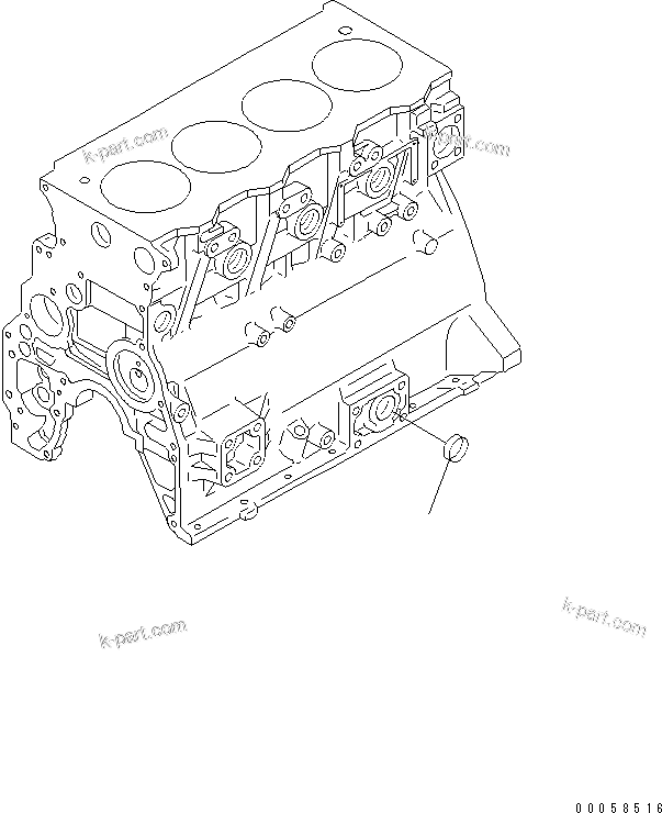 Komatsu parts book diagram for SAA4D95LE-5A S/N 500001-UP: CYLINDER BLOCK BLIND PLUG