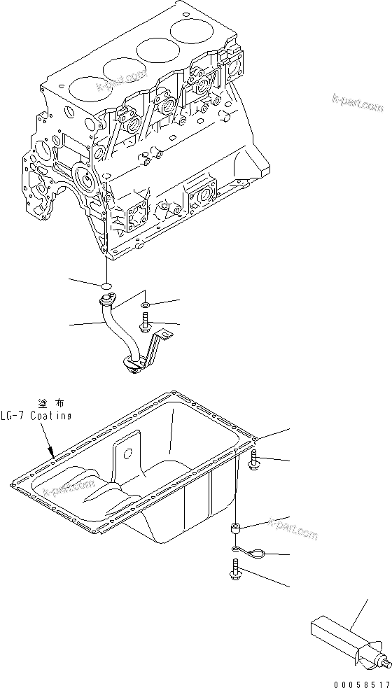 Komatsu parts book diagram for SAA4D95LE-5A S/N 500001-UP: OIL PAN