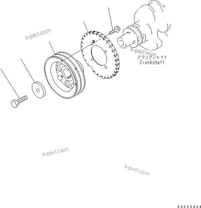 Komatsu parts book diagram for SAA4D95LE-5A S/N 500001-UP: DAMPER