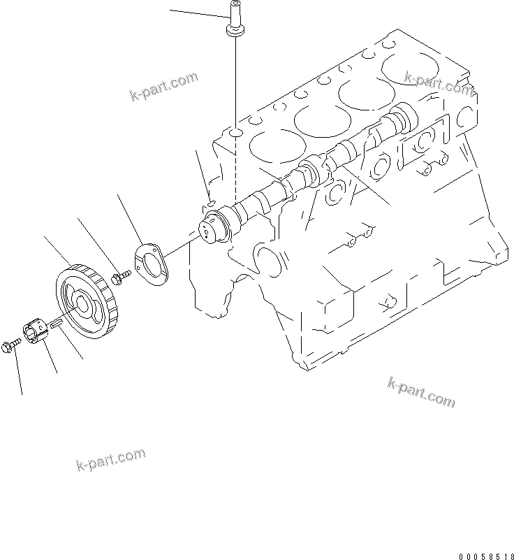 Komatsu parts book diagram for SAA4D95LE-5A S/N 500001-UP: CAMSHAFT