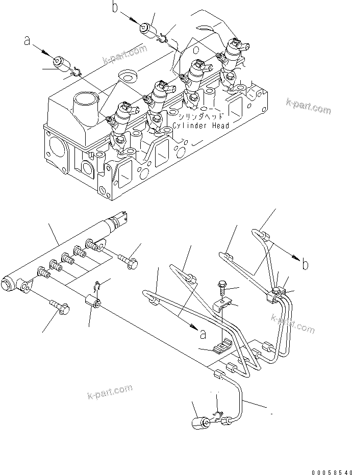 Komatsu parts book diagram for SAA4D95LE-5A S/N 500001-UP: COMMON RAIL