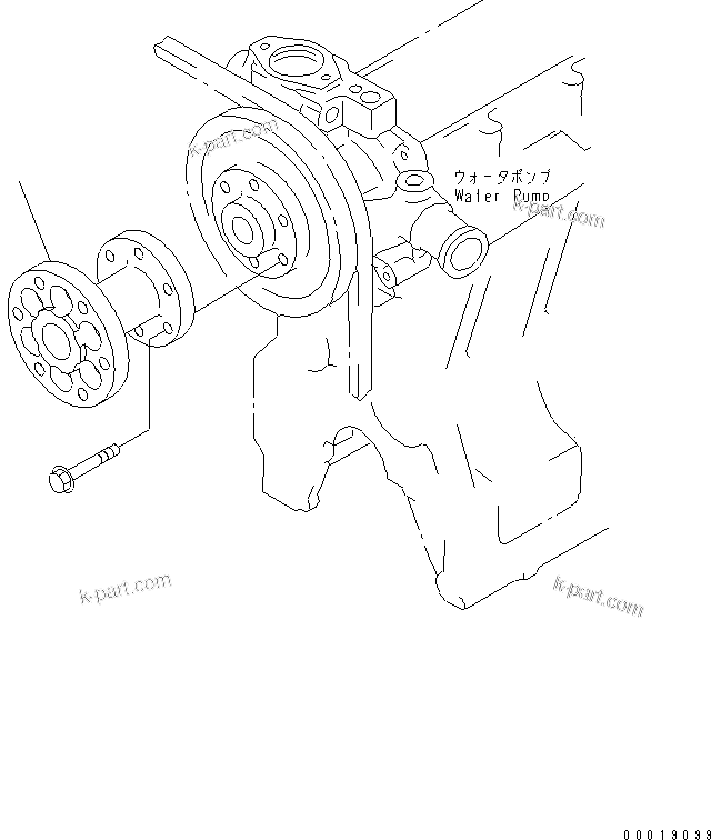 Komatsu parts book diagram for SAA4D95LE-5A S/N 500001-UP: FAN SPACER