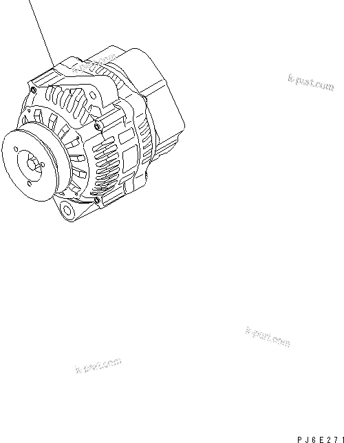 Komatsu parts book diagram for SAA4D95LE-5A S/N 500001-UP: ALTERNATOR (35A)