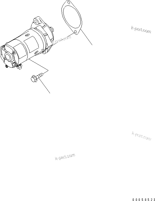 Komatsu parts book diagram for SAA4D95LE-5A S/N 500001-UP: STARTING MOTOR MOUNTING (4.5KW)