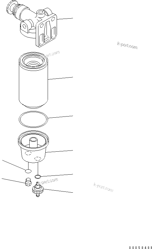 Komatsu parts book diagram for SAA4D95LE-5A S/N 500001-UP: FUEL PRE-FILTER