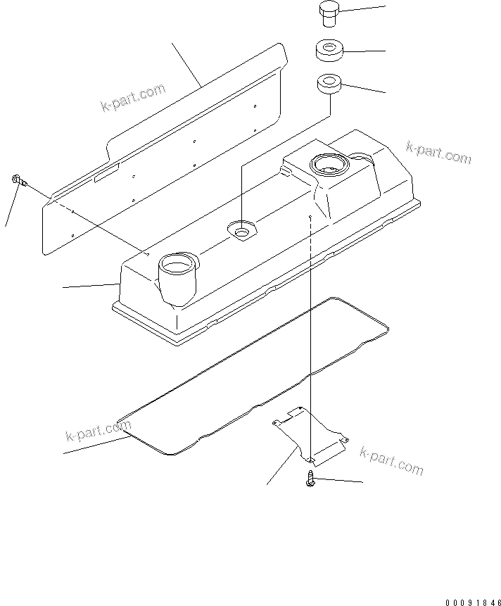 Komatsu parts book diagram for SAA4D95LE-5L-W S/N 500001-UP: HEAD COVER(#511213-)