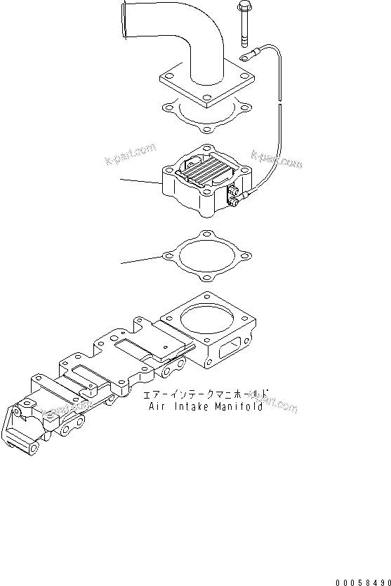 Komatsu parts book diagram for SAA4D95LE-5L-W S/N 500001-UP: AIR INTAKE HEATER