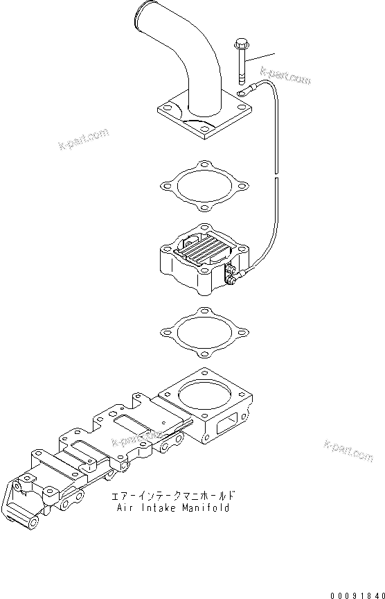 Komatsu parts book diagram for SAA4D95LE-5L-W S/N 500001-UP: AIR INTAKE CONNECTOR MOUNTING(#511213-)
