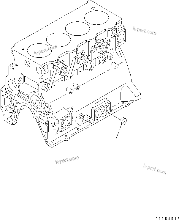 Komatsu parts book diagram for SAA4D95LE-5L-W S/N 500001-UP: CYLINDER BLOCK BLIND PLUG