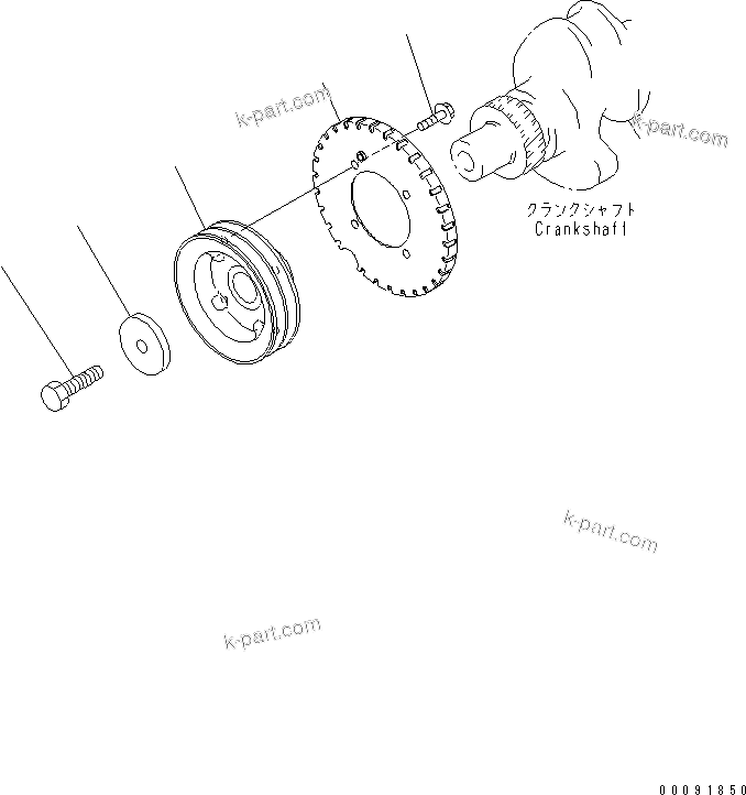 Komatsu parts book diagram for SAA4D95LE-5L-W S/N 500001-UP: DAMPER(#511213-)