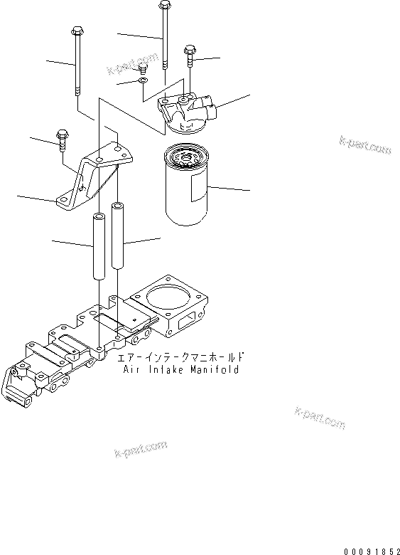 Komatsu parts book diagram for SAA4D95LE-5L-W S/N 500001-UP: FUEL FILTER(#511213-)