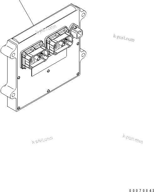 Komatsu parts book diagram for SAA4D95LE-5L-W S/N 500001-UP: ENGINE CONTROLLER (CHASSIS MOUNT)(#511213-)