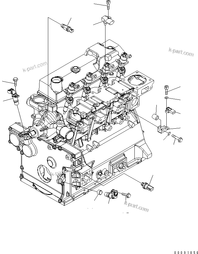 Komatsu parts book diagram for SAA4D95LE-5L-W S/N 500001-UP: ENGINE CONTROL MODULE(#511213-)