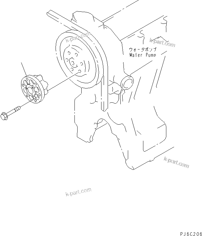 Komatsu parts book diagram for SAA4D95LE-5L-W S/N 500001-UP: FAN SPACER(#511213-)