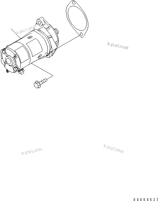 Komatsu parts book diagram for SAA4D95LE-5L-W S/N 500001-UP: STARTING MOTOR (4.5KW)