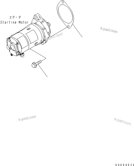 Komatsu parts book diagram for SAA4D95LE-5L-W S/N 500001-UP: STARTING MOTOR MOUNTING (4.5KW)