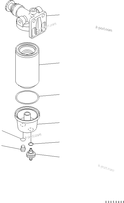 Komatsu parts book diagram for SAA4D95LE-5L-W S/N 500001-UP: FUEL PRE-FILTER