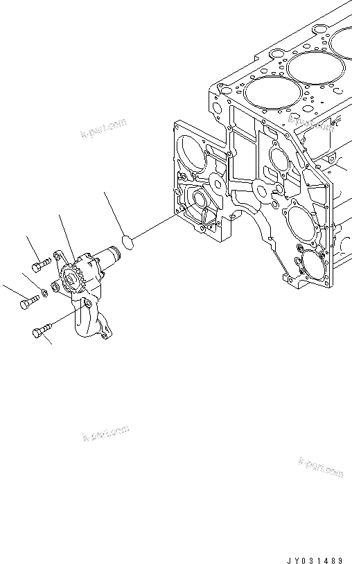 Komatsu parts book diagram for SAA6D140E-3B-8 S/N 110003-UP: OIL PUMP(#117004-118545)