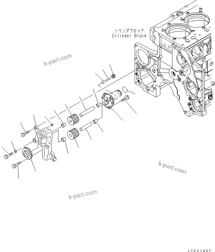 Komatsu parts book diagram for SAA6D140E-3B-8 S/N 110003-UP: OIL PUMP(#118546-)