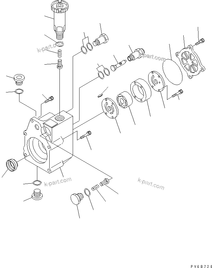 Komatsu parts book diagram for SAA6D140E-3B-8 S/N 110003-UP: FUEL SUPPLY PUMP (FEED PUMP) (INNER PARTS) (HM400-1)(#110014-110237)