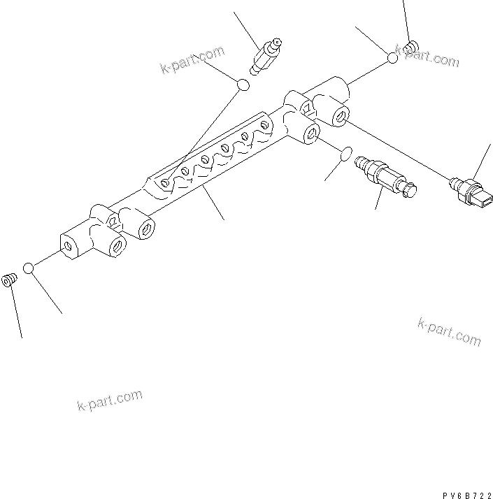 Komatsu parts book diagram for SAA6D140E-3B-8 S/N 110003-UP: COMMON RAIL (INNER PARTS) (HM400-1)(#110014-110237)