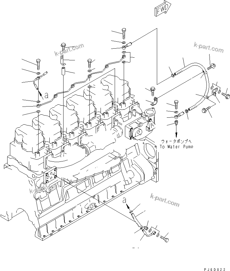 Komatsu parts book diagram for SAA6D140E-3B-8 S/N 110003-UP: AIR VENT(#110014-)