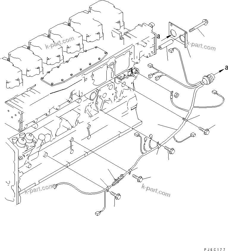 Komatsu parts book diagram for SAA6D140E-3B-8 S/N 110003-UP: WIRING (3/3) SENSOR(#110014-)