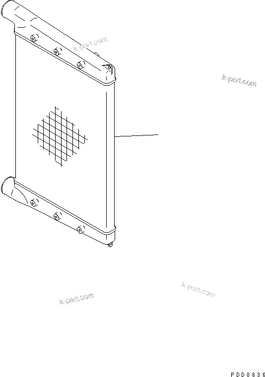 Komatsu parts book diagram for SAA6D140E-3B-8 S/N 110003-UP: AFTER COOLER (CHASSIS MOUNT)