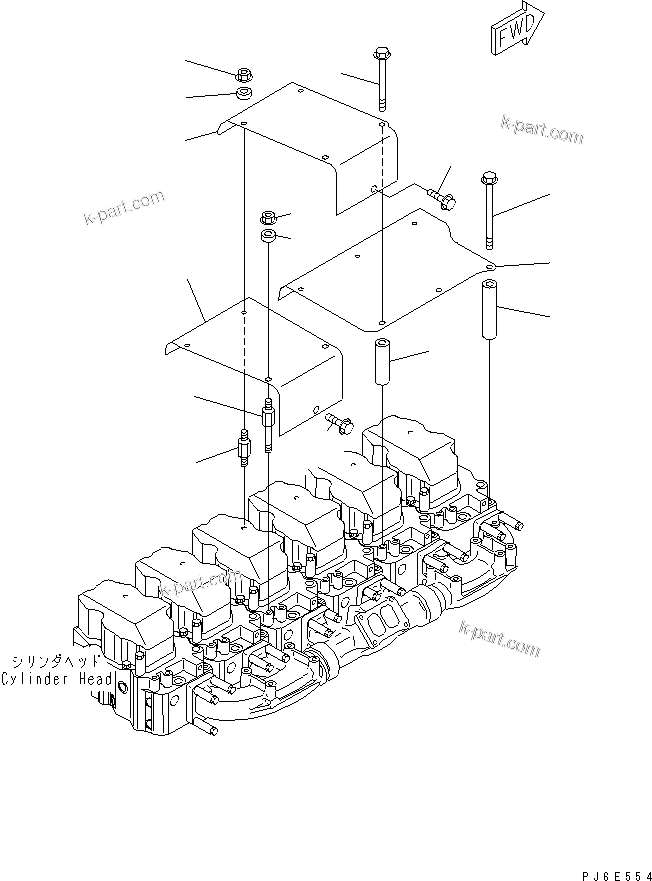 Komatsu parts book diagram for SAA6D140E-3D-8 S/N 110003-UP (Rear Engine): HEAT SHIELD (2/2) FUEL LINE(#110812-)