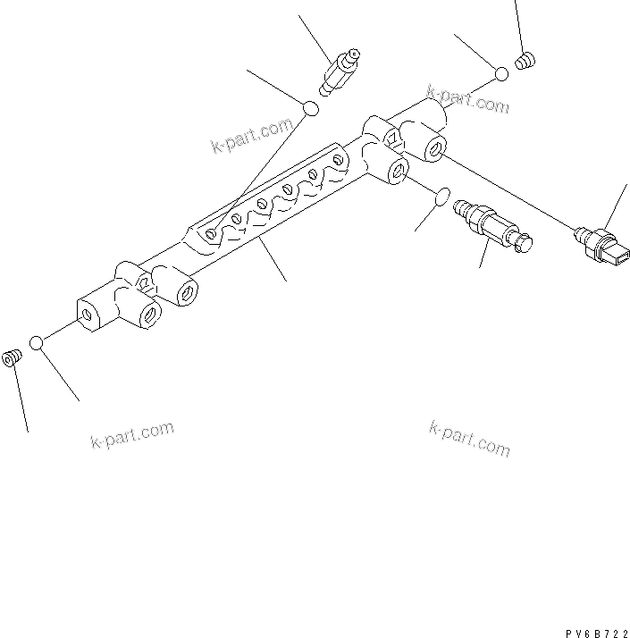 Komatsu parts book diagram for SAA6D140E-3D-8 S/N 110003-UP (Rear Engine): COMMON RAIL (INNER PARTS)