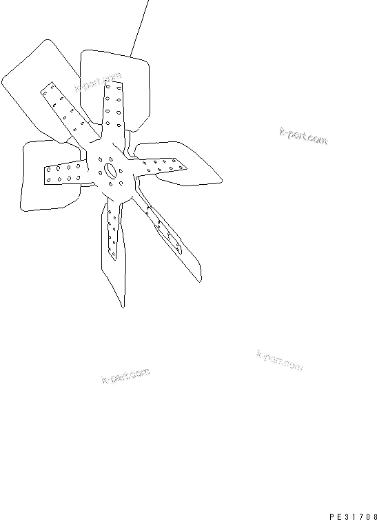 Komatsu parts book diagram for SAA6D140E-3D-8 S/N 110003-UP (Rear Engine): COOLING FAN (SUCTION)(#110134-)