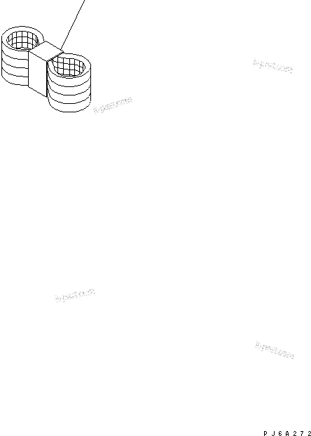 Komatsu parts book diagram for SAA6D140E-3D-8 S/N 110003-UP (Rear Engine): FAN BELT (FOR PC1800-6)(#110134-)