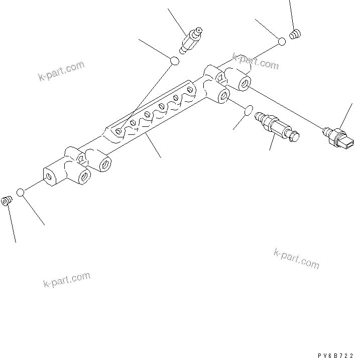 Komatsu parts book diagram for SAA6D140E-3J-1 S/N 111534-UP: COMMON RAIL (INNER PARTS)