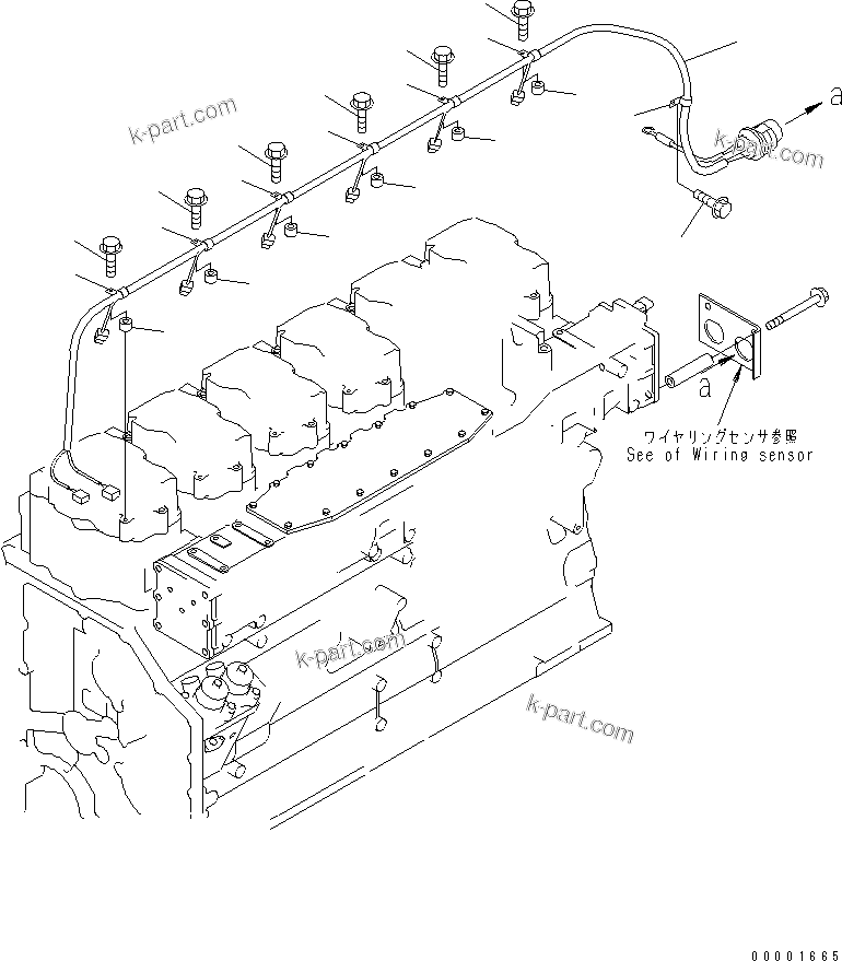 Komatsu parts book diagram for SAA6D140E-3J-1 S/N 111534-UP: WIRING (2/3) FUEL INJECTOR (EXTREME COLD TERRAIN SPEC.)