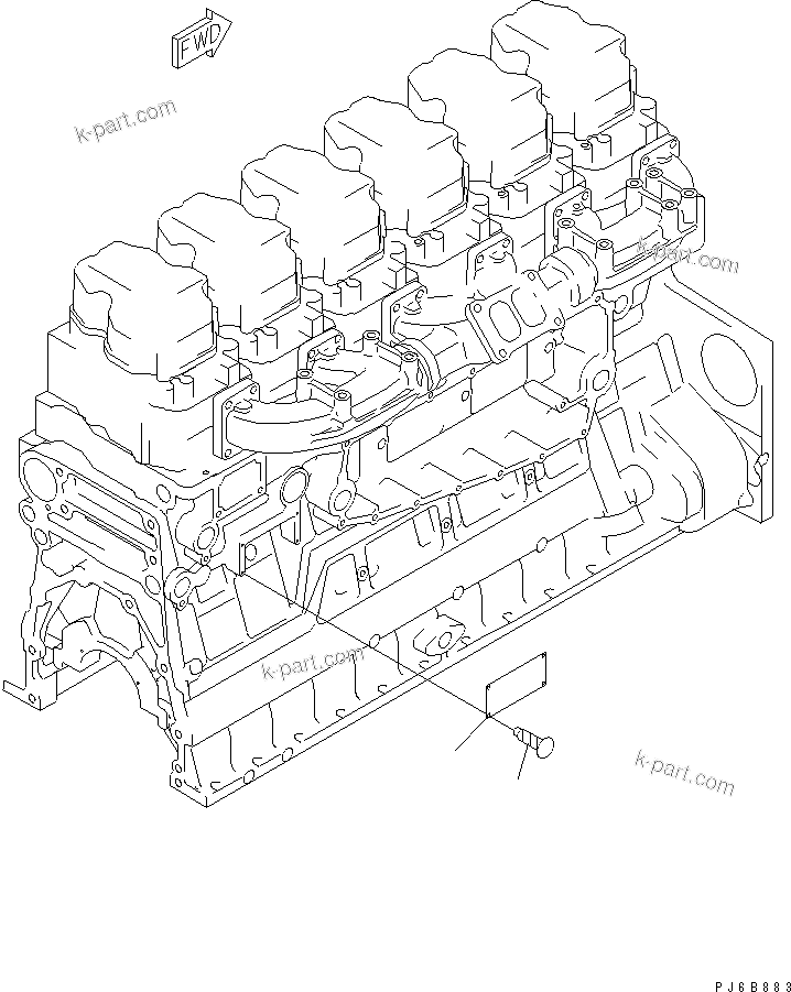 Komatsu parts book diagram for SAA6D140E-3J-1 S/N 111534-UP: NAME PLATE (ENGLISH)(#110003-)