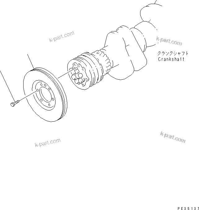 Komatsu parts book diagram for SAA6D125E-2B-8 S/N 60721-UP: DAMPER