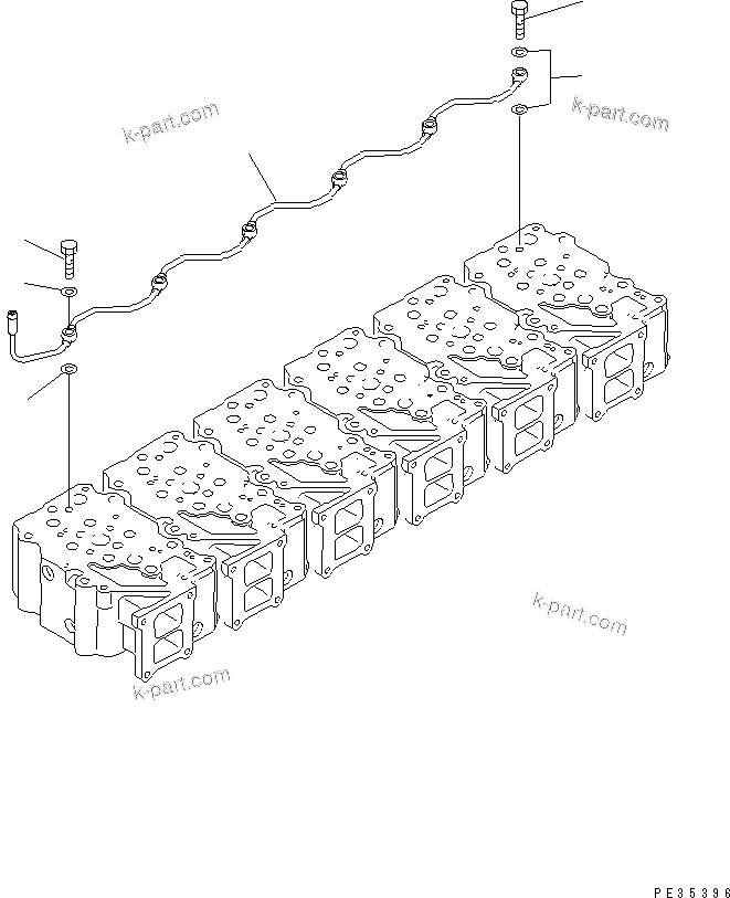 Komatsu parts book diagram for SAA6D125E-2B-8 S/N 60721-UP: AIR VENT(#75526-)