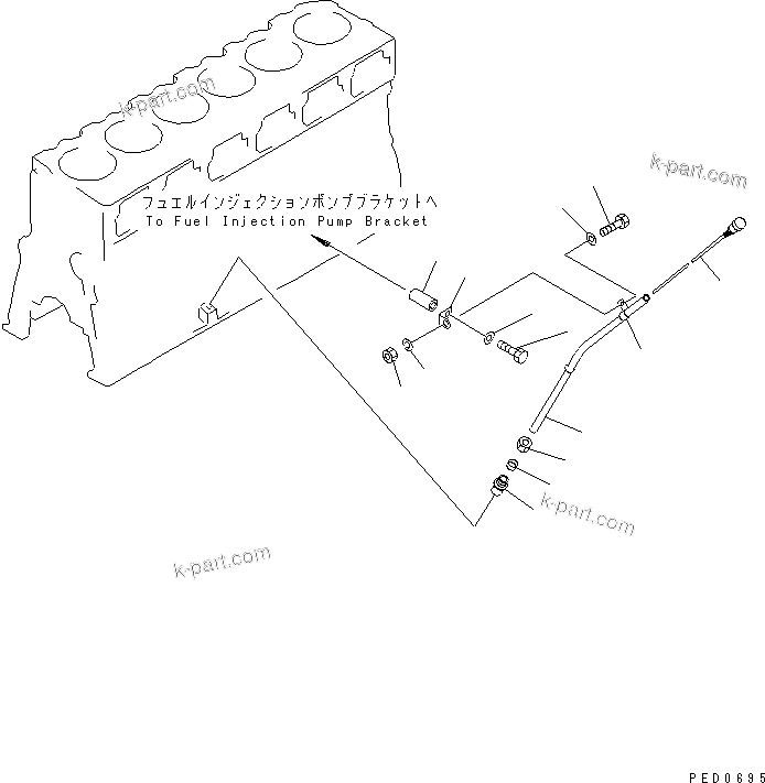 Komatsu parts book diagram for SAA6D170E-2A S/N 17389-UP: OIL LEVEL GAUGE