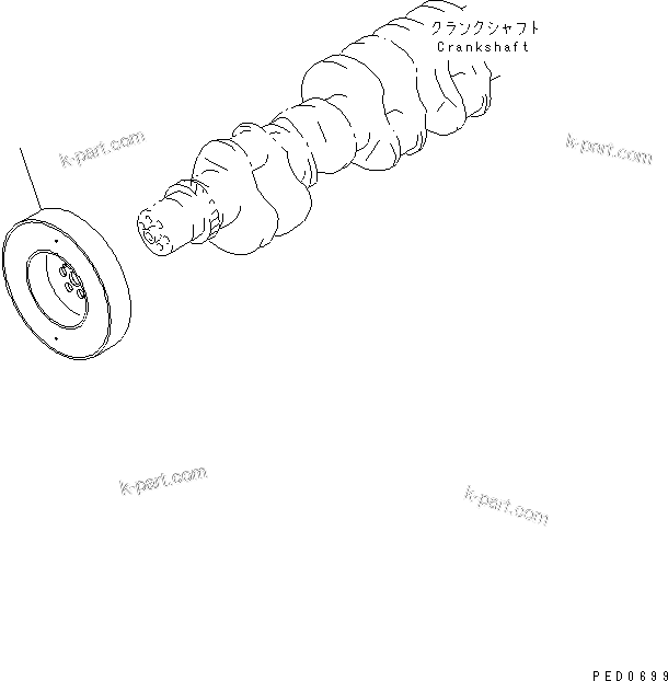 Komatsu parts book diagram for SAA6D170E-2A S/N 17389-UP: DAMPER